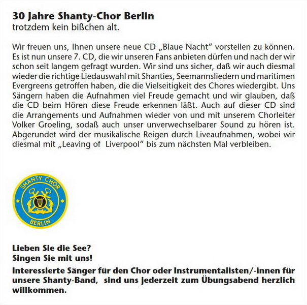Shanty-Chor Berlin | Blaue Nacht